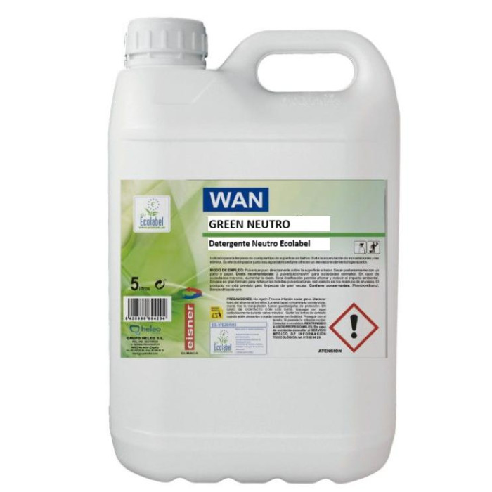 Detergente Ecolabel GREEN Neutro 5L 4ud