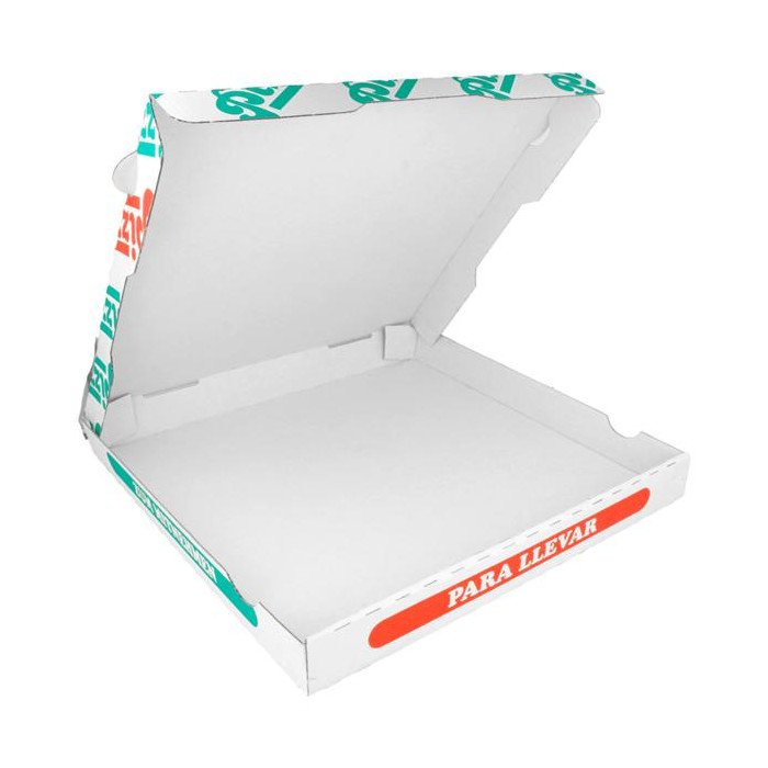 CAJA PIZZA MICROCANAL 32X32X3 5CM BLANCO 100UD