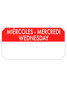 Etiquetas Adhesivas  Miércoles  5X2 5Cm 1000Ud