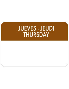 Etiquetas Adhesivas  Jueves  7 5X5Cm 500Ud