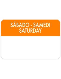 Etiquetas Adhesivas  Sábado  7 5X5 Cm 500Ud