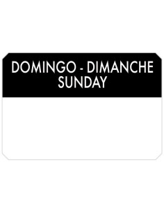 Etiquetas Adhesivas  Domingo  7 5X5Cm 500Ud