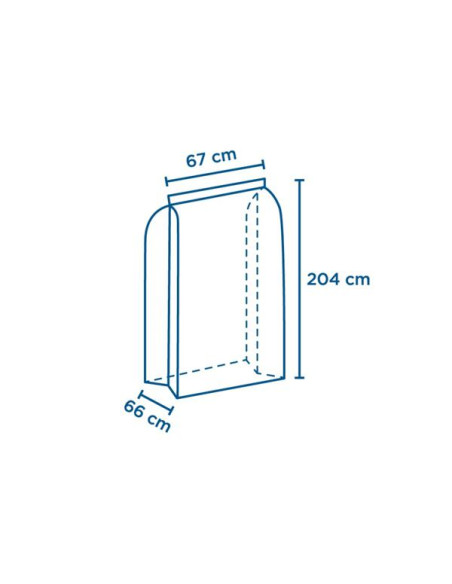 Fundas Para Carros 15µ 67 66X204 Cm HDPE 50Ud