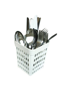 Cubilete Cubiertos 10 7X10 7X14Cm Blanco 1Ud