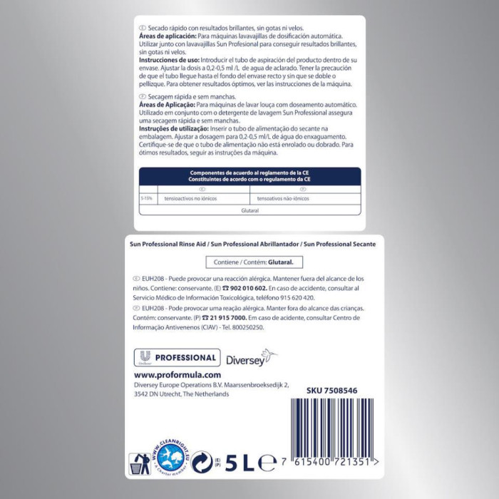 Abrillantador Sun Pro Formula Abrillantador 5L 2Ud