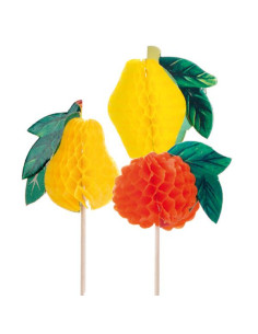 Adornos  Frutas  10Cm Surtido Madera 100Ud