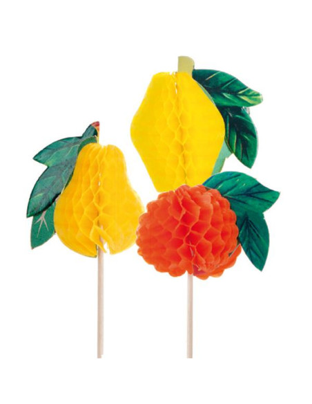 Adornos  Frutas  10Cm Surtido Madera 100Ud