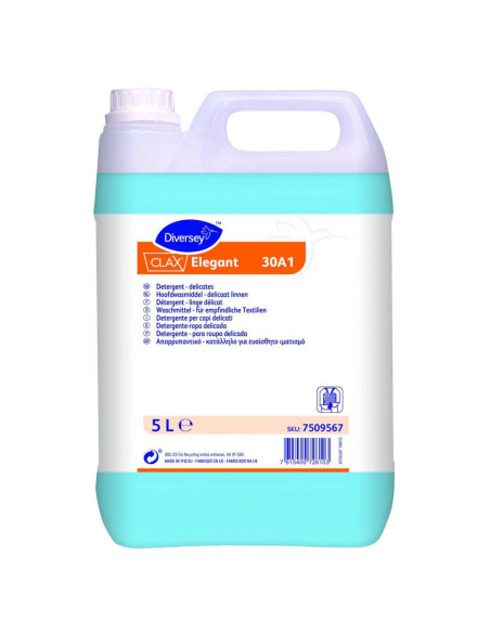Detergente Ropa Delicada Clax Elegant 30A1 5L 2Ud