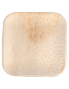 Platos Cuadrados 'Areca' 18X18X1 5Cm Natural 200Ud