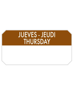 Etiquetas Adhesivas  Jueves  5X2 5Cm 1000Ud