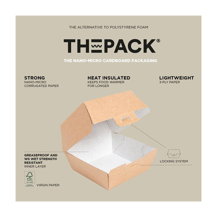 Conchas Hamburguesa 13X12 5X6 2Cm Natural 450Ud