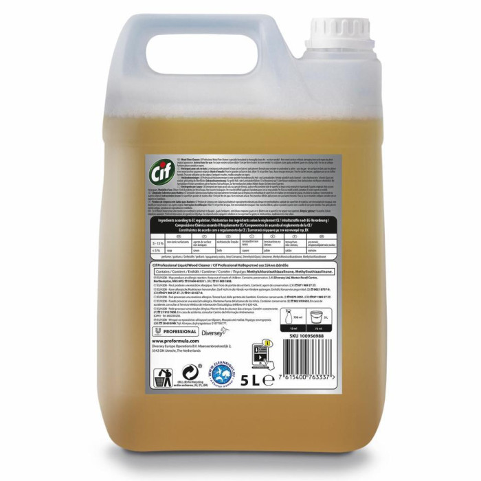 Cif Pro Formula Limpiador Jabonoso Madera 5L 2Ud