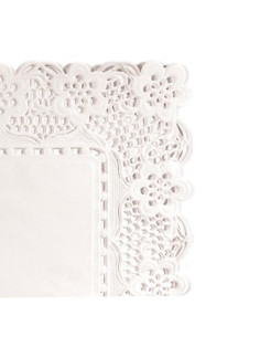 Blondas Rectangulares Caladas 45X36Cm Blanco 250Ud