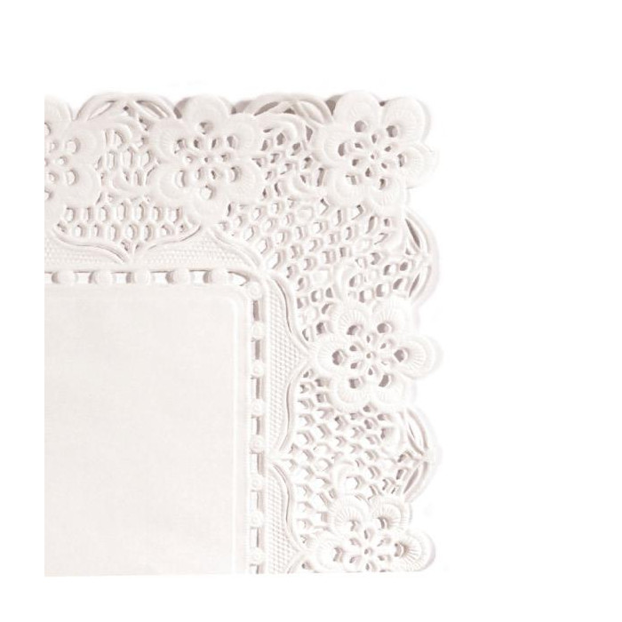 Blondas Rectangulares Caladas 45X36Cm Blanco 250Ud