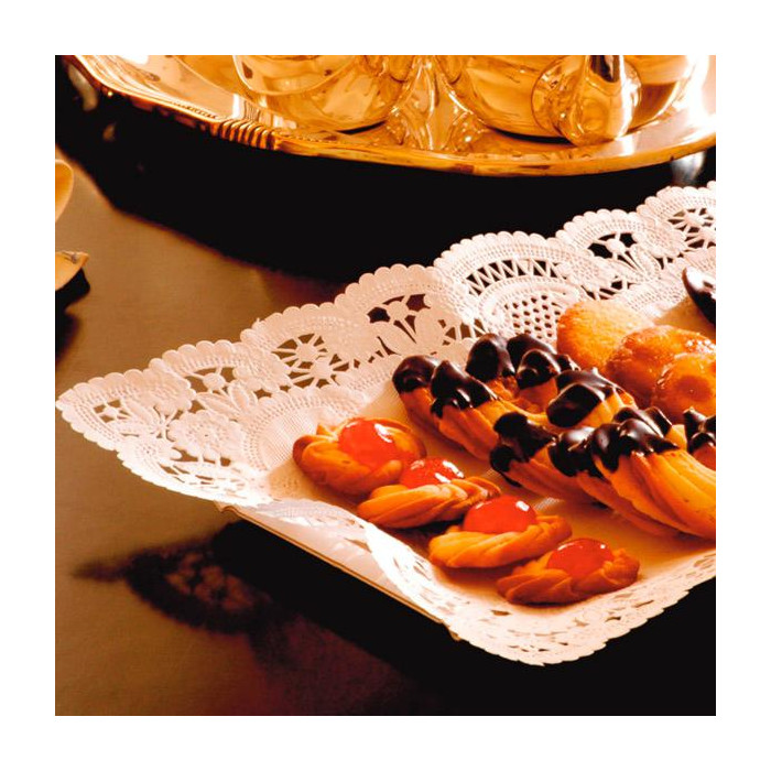 Blondas Rectangulares Caladas 45X36Cm Blanco 250Ud