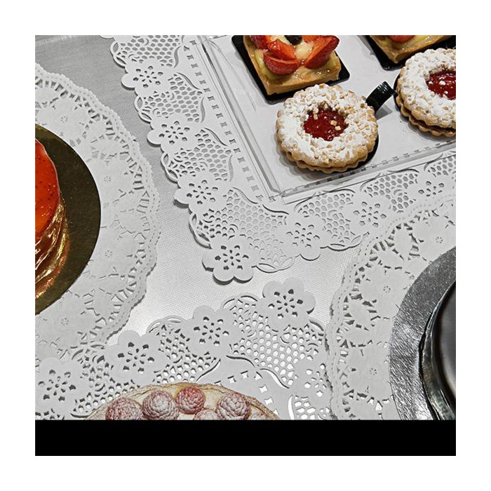 Blondas Rectangulares Caladas 45X36Cm Blanco 250Ud