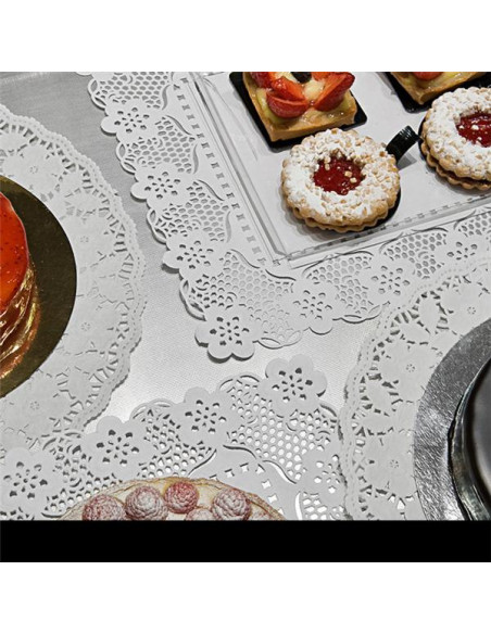 Blondas Rectangulares Caladas 45X36Cm Blanco 250Ud