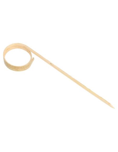 Picks  Espiral  9Cm Natural Bambú 100Ud Picks  Espiral  9Cm Natural Bambú 100Ud