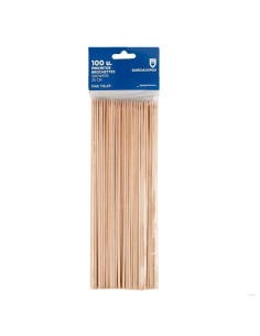 Brochetas 25cm Natural Madera 100ud 112 47