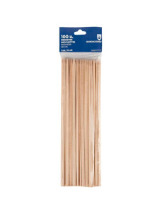 Brochetas 30cm Natural Madera 100ud
