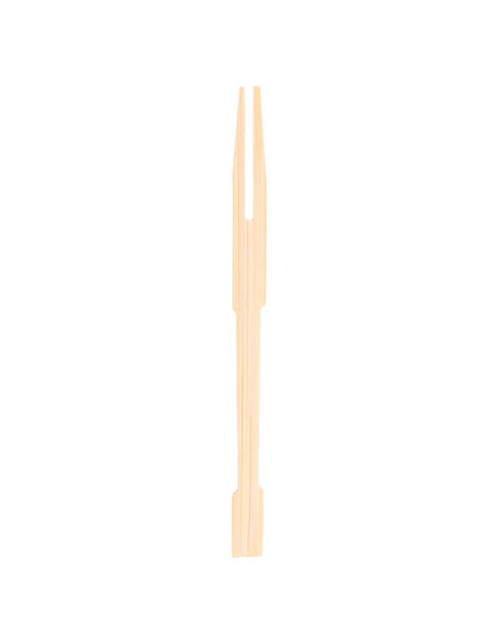 Mini Tenedor 9cm Natural Bambú 200ud 141 33