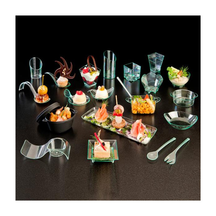 Recipientes 52ml 7 6x6 5x2 4cm Negro 50ud 158 58