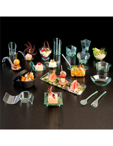 Recipientes 52ml 7 6x6 5x2 4cm Negro 50ud 158 58