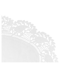 Blondas Ovales Caladas 27x18cm Blanco 250ud 125 27