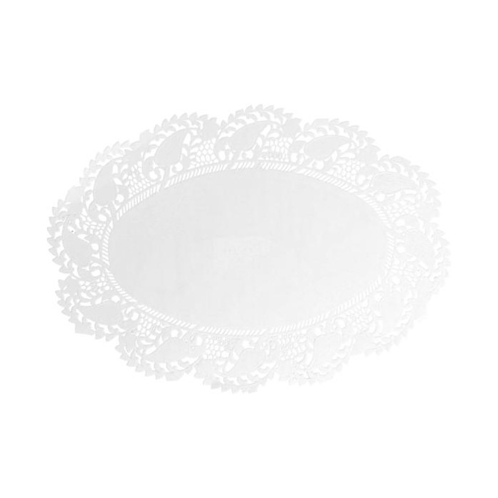 Blondas Ovales Caladas 27x18cm Blanco 250ud 125 27