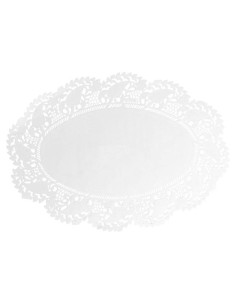 Blondas Ovales Caladas 35x26cm Blanco 250ud 125 31