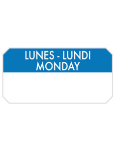 Etiquetas  Lunes  5x2 5cm 1000ud 393 73
