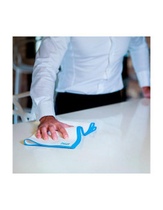 Roll Drap Paño Blanco Cenefa Azul 40x64 10ud 2