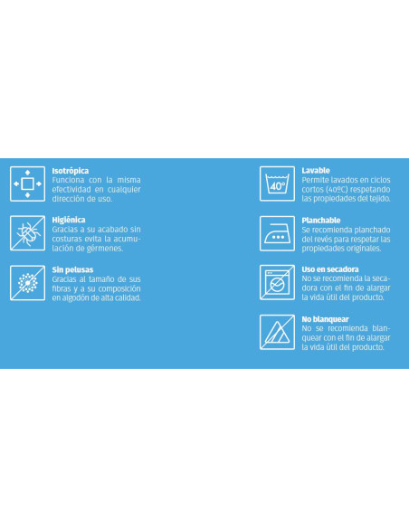 Roll Drap Paño Blanco Cenefa Azul 40x64 10ud