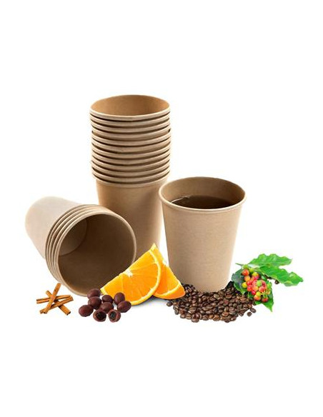 Vaso Cartón Kraft 220ml 7 5oz 1000ud SMRK7 Vaso Cartón Kraft 220ml 7 5oz 1000ud SMRK7