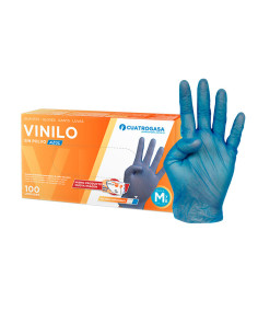 Guantes de Vinilo Sin Polvo Azul Talla G 10x100ud 