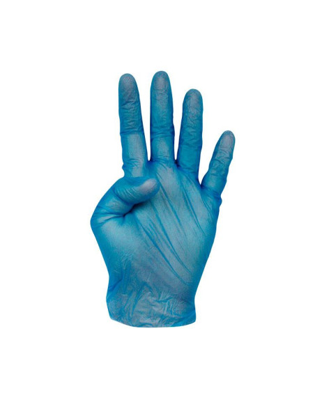 Guantes de Vinilo Sin Polvo Azul Talla G 10x100ud 