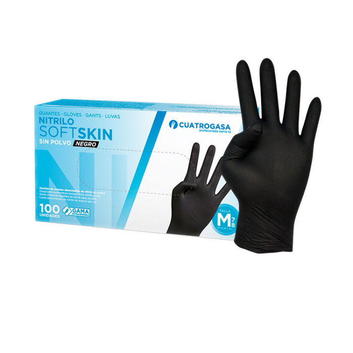 Guante Nitrilo Softskin Negro Grande 10x100ud