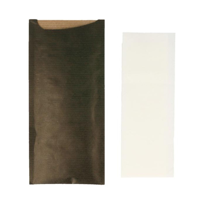 Bolsas Cubierto Servilleta Negro 250ud 223 20