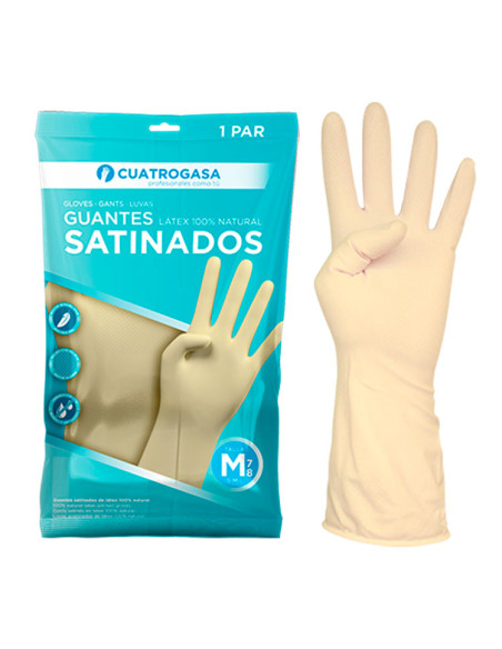 Guantes Látex Satinados Mediana 180x2ud