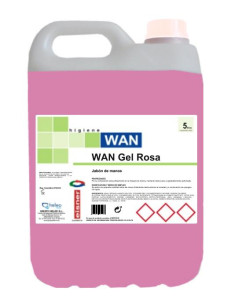 Jabón de Manos WAN Gel Rosa 4x5L