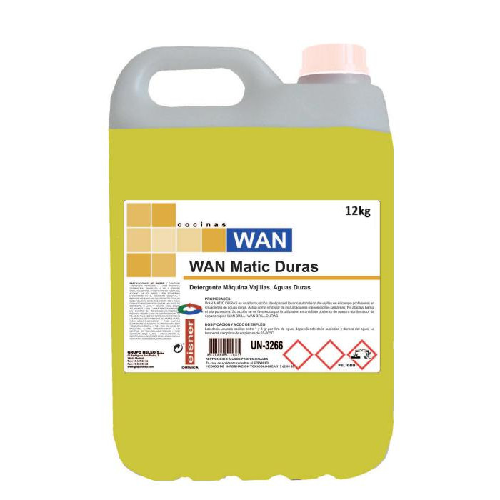 Detergente Máquina Vajillas WAN Matic Duras 12kg